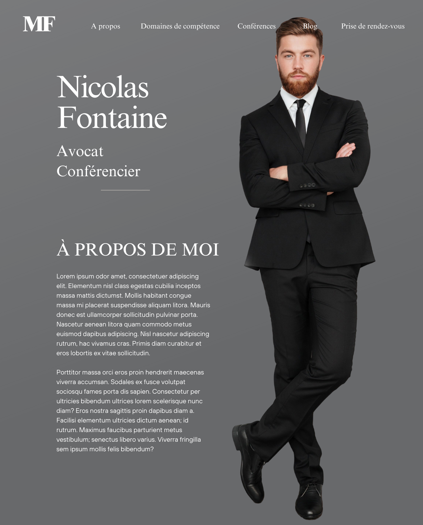 Site sur-mesure pour avocat indépendant