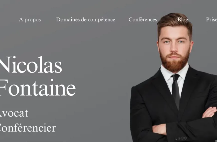 Page d'accueil du site de Nicolas Fontaine - Avocat Conférencier indépendant