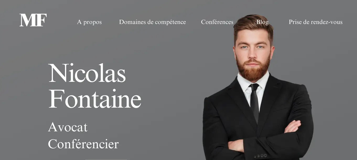 Page d'accueil du site de Nicolas Fontaine - Avocat Conférencier indépendant