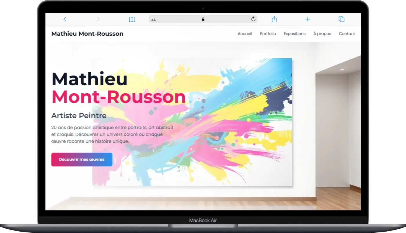 Landing page Professionnelle pour Artiste - Offre 99 e  de Feeling and Create