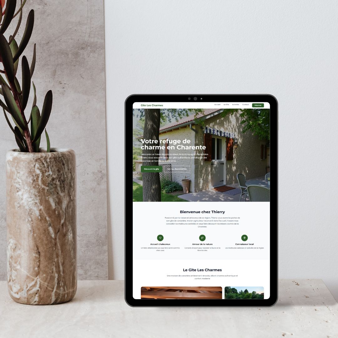 landing page professionnel pour gîtes et maisons d'hôtes - Feeling and Create